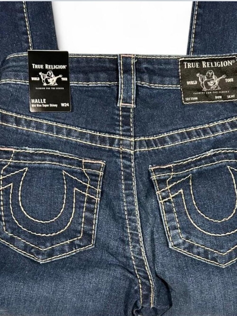 True Religion Halle Skinny NWT Sz 24 Dark Wash